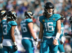 Fanúšikovia NFL vytrhli Trevora Lawrencea za to, že zahodil INT na konci sezóny, pretože Jags prehral 27:24 s Josh Allen’s Bills logo pochodového šialenstva