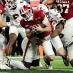 Fernando Mendoza z Indiany reaguje na víťazstvo v národnom šampionáte