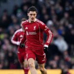 Florian Wirtz počas remízy Liverpoolu s Fulhamom