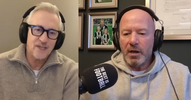 Gary Lineker a Alan Shearer hovoria v podcaste