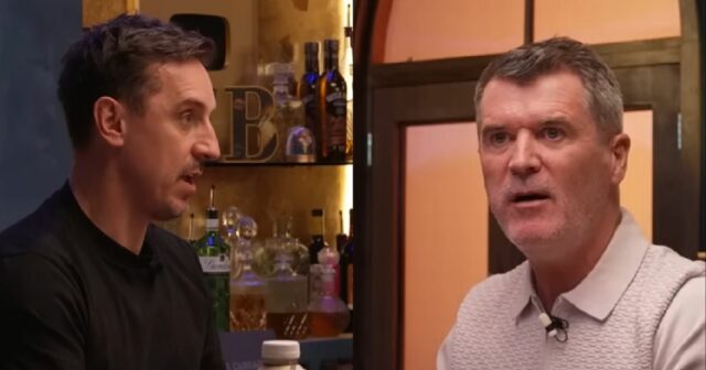 Gary Neville a Roy Keane 