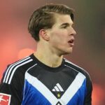 Luka Vuskovič v akcii za Hamburg.
