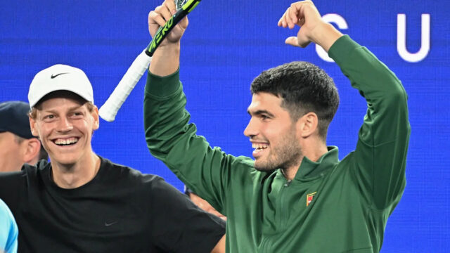 Hrozí Sinner-Alcarazovi, že budú veľké školy nudné? Grafika zobrazujúca finále, ktoré Jannik Sinner a Carlos Alcaraz hrali v roku 2025