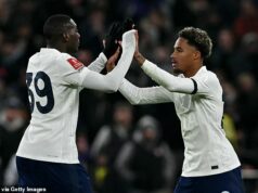 Hviezdy Spurs zapletené do autonehody: Thomas Frank potvrdzuje, že Wilson Odobert a Randal Kolo Muani boli vo Ferrari, keď na M25 praskla pneumatika a vozidlo zostalo zničené na okraji cesty Dvojica Tottenhamu Wilson Odobert a Randal Kolo Muani mali v utorok autonehodu