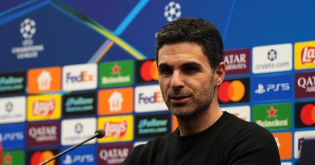 Mikel Arteta hovoril pre médiá počas tlačovej konferencie Arsenalu pred súbojom Ligy majstrov s Interom Miláno