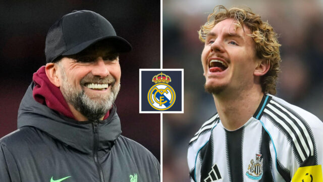 Klopp požaduje 69 miliónov libier hviezdy Newcastlu v „dvoch aktívnych rokovaniach“ pred vymenovaním Realu Madrid
