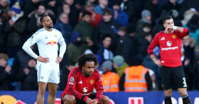 Ruben Amorim a Daniel Farke po záverečnom hvizde na zápase Leeds vs Man Utd