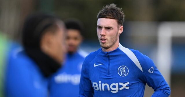 Cole Palmer z Chelsea počas tréningu 