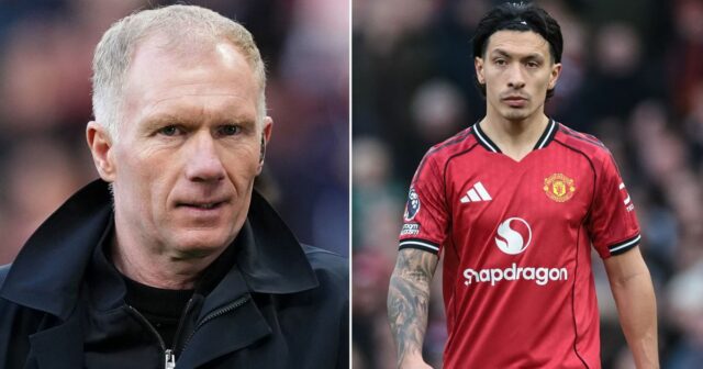 Lisandro Martinez z Manchestru United oslavuje na plný úväzok počas zápasu Premier League medzi Manchestrom United a Manchestrom City na Old Trafford 17. januára 2026 v Manchestri v Anglicku.