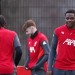 Wellity Lucky počas tréningu v Liverpoole.