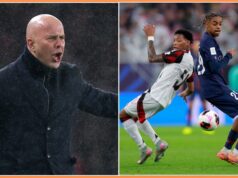 Liverpool vedie prestupové preteky Bradleyho Barcoly Bradley Barcola v akcii za PSG