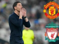 Man United a Liverpool sú vo vysokej pohotovosti Xabi Alonso, hlavný tréner Realu Madrid, sleduje semifinálový zápas španielskeho Superpohára medzi Realom Madrid a Atleticom Madrid na King...
