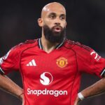 Bryan Mbeumo z Manchestru United vyzerá počas zápasu Premier League proti Bournemouthu skleslo