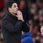 Mikel Arteta počas zápasu Arsenalu