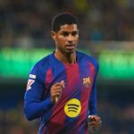 Marcus Rashford počas zápasu LaLiga EA Sports medzi Villarreal CF a FC Barcelona.