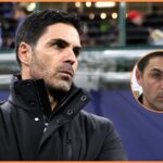 Mikel Arteta s hráčmi Arsenalu po víťazstve vs Inter Miláno