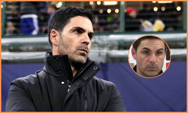 Manažér Arsenalu Mikel Arteta posiela správu hráčom Mikel Arteta s hráčmi Arsenalu po víťazstve vs Inter Miláno