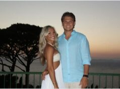 Manželka Zacha Wilsona Nicolette spája bielu siluetu s taškou Chanel za 6 900 dolárov na večeru na Silvestra logo pochodového šialenstva