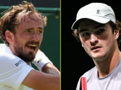 Medvedev & Fonseca rovnaký štvrťrok, Lehecka & Tien tiež horná polovica Medvedev & Fonseca rovnaký štvrťrok, Lehecka & Tien tiež horná polovica