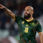 Bryan Mbeumo počas osemfinále Afrického pohára národov medzi Južnou Afrikou a Kamerunom.