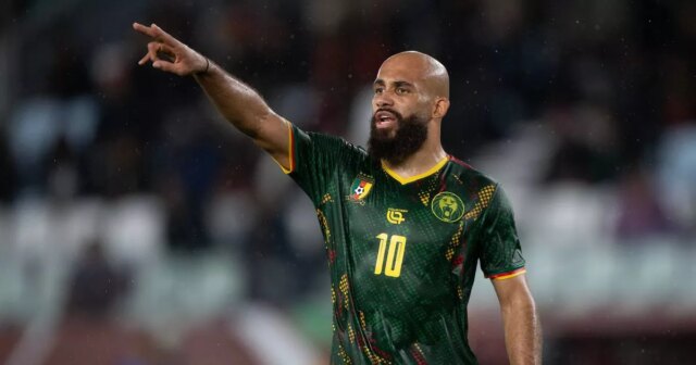 Bryan Mbeumo počas osemfinále Afrického pohára národov medzi Južnou Afrikou a Kamerunom. 