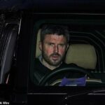 Na snímke Michaela Carricka, ktorý v stredu ráno jazdil na tréningu Manchestru United