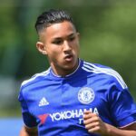 Faiq Bolkiah z Chelsea počas priateľského zápasu medzi Chelsea do 18 rokov a Watfordom do 18 rokov
