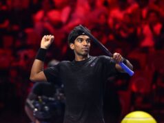Nishesh Basavareddy po chybe súpera na Australian Open oslavuje „dusenie“ Download app from appStore