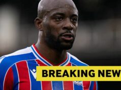 Nottingham Forest ponúkol 35 miliónov libier za Jeana-Philippa Matetu uprostred sporu o palác Jean-Philippe Mateta z Crystal Palace počas zápasu Premier League medzi Crystal Palace a Chelsea v Selhurst Parku 25. januára 2026 v...