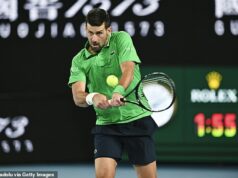 Novak Djokovič si užíva ďalší veľký kus šťastia, keď srbská hviezda postúpila do štvrťfinále Australian Open po tom, čo sa vyhla diskvalifikácii pre kontroverzný moment Novak Djokovič (na snímke) ťažil z ďalšieho veľkého kúska šťastia po tom, čo srbská hviezda postúpila do štvrťfinále Australian Open.