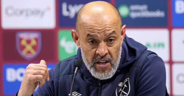 Nuno Espirito Santo, manažér West Ham United, hovorí na tlačovej konferencii po zápase Premier League medzi West Ham United a Nottingham Forest na londýnskom štadióne 6. januára 2026 v Londýne v Anglicku.