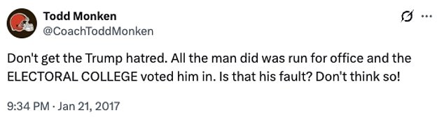 Obnovený príspevok odhaľuje skutočné myšlienky nového trénera Cleveland Browns Todda Znovu sa objavil príspevok nového hlavného trénera Cleveland Browns Todda Monkena na sociálnych sieťach z roku 2017