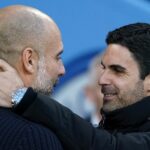 Pep Guardiola a Mikel Arteta