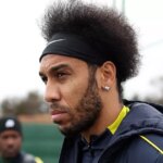Útočník Gabonu #09 Pierre-Emerick Aubameyang sa 27. decembra 2025 zúčastňuje tréningu v Taghzoute v predvečer futbalového zápasu Afrického pohára národov (CAN) 2025 medzi Gabonom a Mozambikom. (Foto: FRANCK FIFE / AFP cez Getty Images)