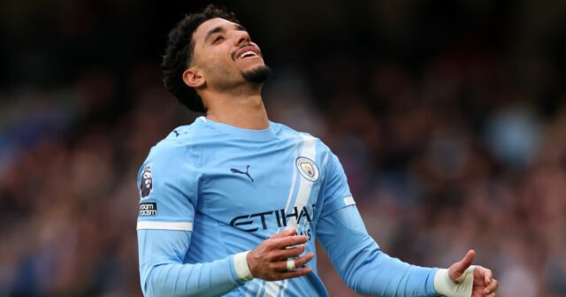 Omar Marmoush z Manchestru City počas zápasu Premier League medzi Manchester City a Wolverhampton Wanderers na Etihad Stadium 24. januára 2026 v Manchestri v Anglicku. 