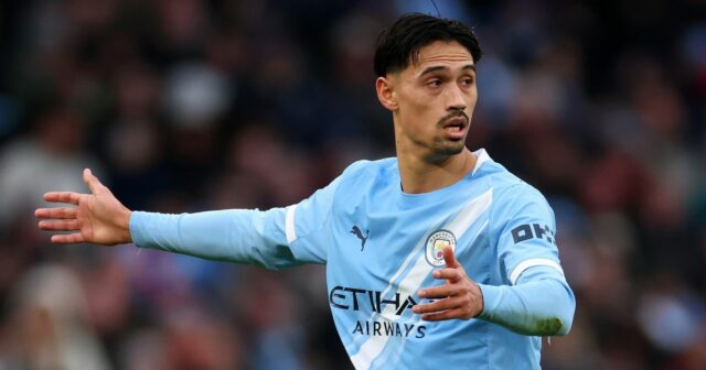 Omar Marmoush v akcii za Man City.