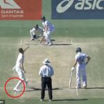 Harry Brook bol neprávom prepustený Beau Websterom, pričom tretí rozhodca nevidel, že zadná noha Austrálčana dopadla mimo bránky.