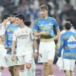 Arda Guler útočiaci stred poľa Realu Madrid a Turkiye oslavuje víťazstvo po víťazstve v semifinálovom zápase španielskeho Superpohára medzi Atleticom de Madrid a Realom Madrid na štadióne King Abdullah Sports City Hall 8. januára 2026 v Jeddah v Saudskej Arábii.