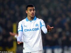 Riaditeľ Marseille si po „hanebnom“ odchode z Ligy majstrov vybíja na svojich hráčoch zúrivosť – trvá na tom, že Mason Greenwood, Pierre-Emerick Aubameyang a spol. by mali čeliť „následkom“ vo výbušnom vyčíňaní Mason Greenwood (na obrázku) a jeho spoluhráči z Marseille pocítili zúrivosť svojho riaditeľa po vystúpení z Ligy majstrov