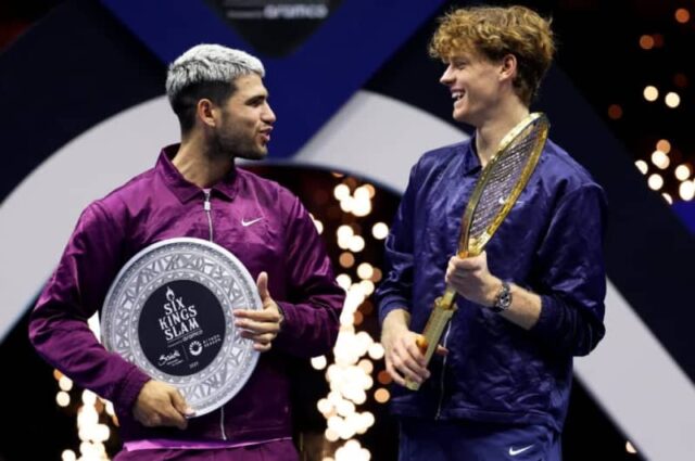 Roger Federer zdieľa svoj pohľad na rivalitu Carlosa Alcaraza a Foto od Image Photo Agency/Getty Images