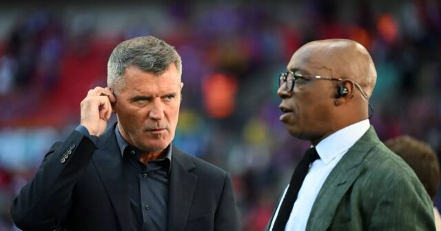 Roy Keane a Ian Wright pred finále FA Cupu medzi Crystal Palace a Manchestrom City v minulej sezóne