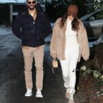 Ruben Amorim a jeho manželka Maria Joao Diogo dnes vychádzajú zo svojho sídla v Cheshire