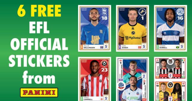 ŠESŤ OFICIÁLNYCH NÁLEPOK EFL ZDARMA od Panini
