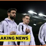 Matheus Cunha v akcii za Manchester United proti Burnley