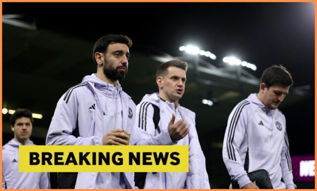 Matheus Cunha v akcii za Manchester United proti Burnley