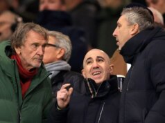 Šéfovia Man Utd na kolíznom kurze po nezhode ohľadom výmeny Rubena Amorima Majiteľ Manchestru United Jim Ratcliffe, generálny riaditeľ Omar Berrada a futbalový riaditeľ Jason Wilcox počas zápasu Premier League medzi Wolverhampton Wanderers a Manchester United