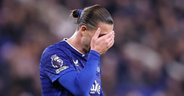 LIVERPOOL, ANGLICKO - 5. OKTÓBER: Jack Grealish z Evertonu počas zápasu Premier League medzi Evertonom a Crystal Palace na štadióne Hill Dickinson 5. októbra 2025 v Liverpoole v Anglicku. (Foto: Ben Roberts - Danehouse/Getty Images)