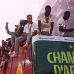 Šampióni AFCON 2025 Senegalský národný tím pozdravujú fanúšikov