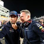 Sergio Perez so svojím synom na Veľkej cene Španielska 2024 - Zdroj: Getty