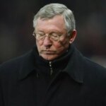 Sir Alex Ferguson z Manchestru United odchádza po štvrťfinále UEFA Champions League v druhom zápase medzi Manchestrom United a Bayernom Mníchov na Old Trafford 7. apríla 2010 v Manchestri v Anglicku.